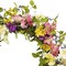 18 Inch Spring Summer Wreath for Front Door Artificial Floral Door Wreath with Vibrant Silk Flowers and Green Leaves for Home Farmhouse Holiday Decor